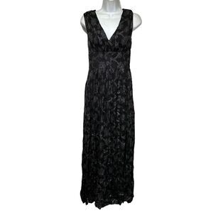 leith black silver sleeveless long dress Size 6